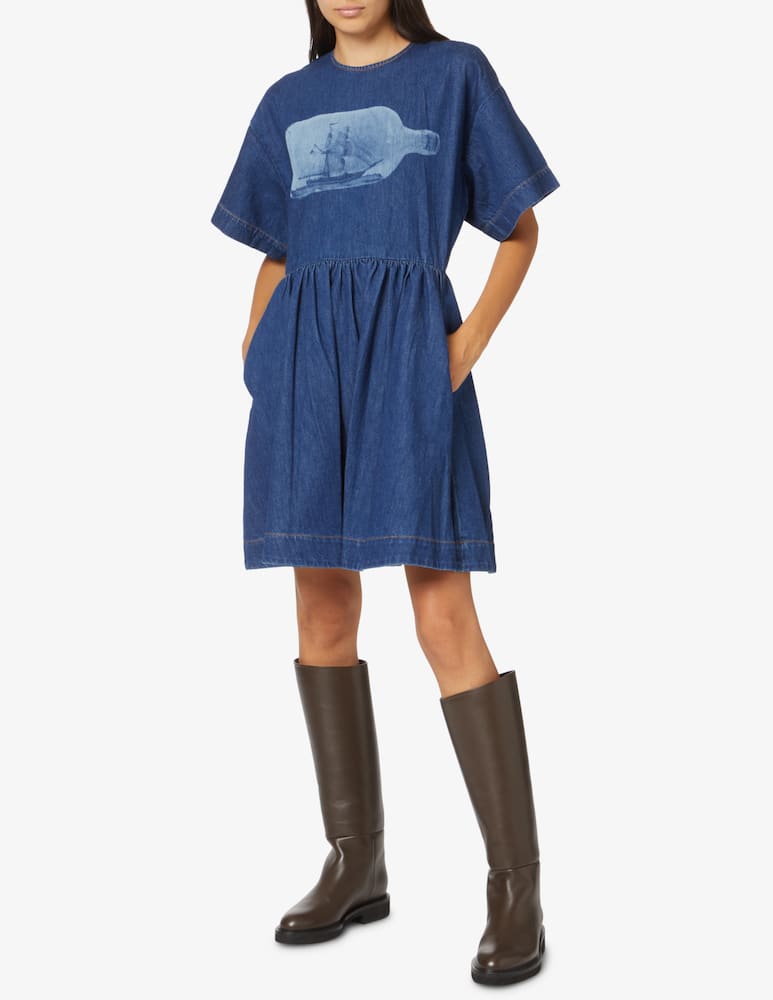 Sportmax Fanello cotton dress - Blue - picture 1