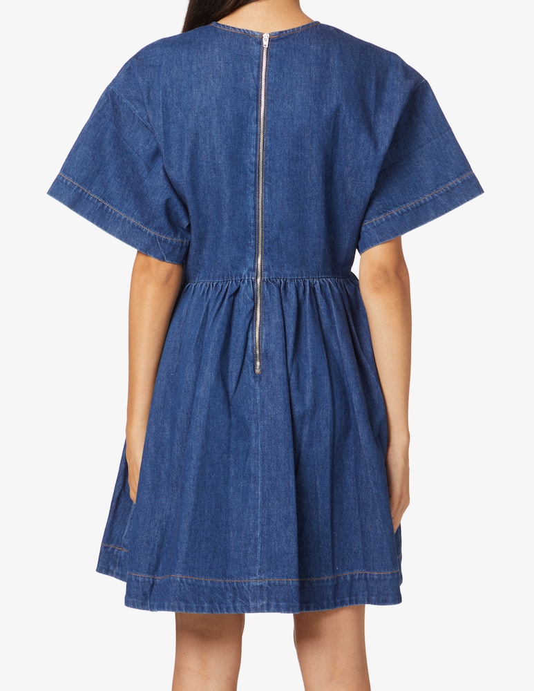 Sportmax Fanello cotton dress - Blue - picture 3