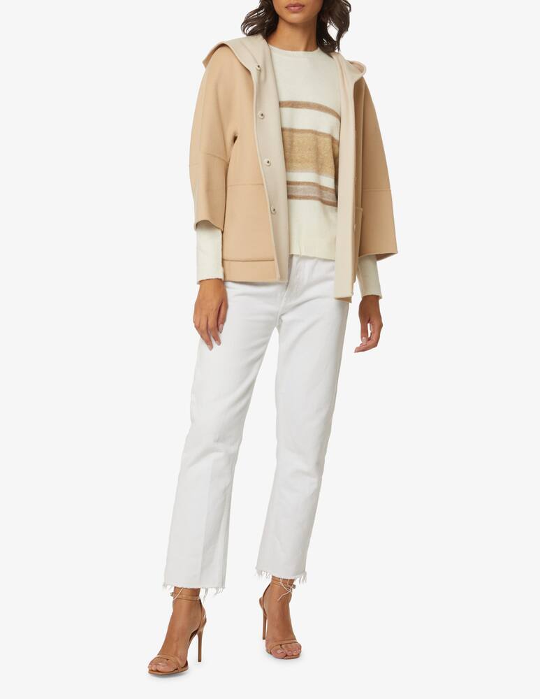 rinascente Weekend Max Mara Grana double-breasted jacket with hoodie - Beige