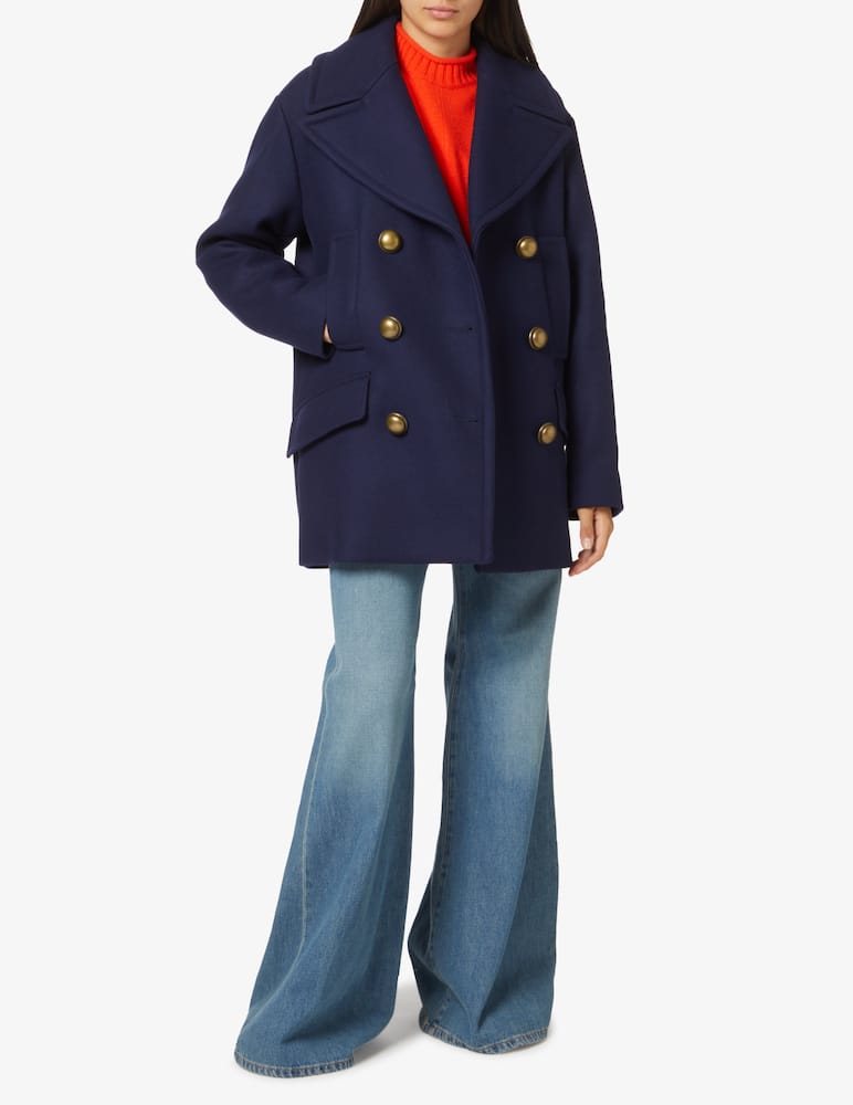 rinascente Sportmax Umido short coat - Blue