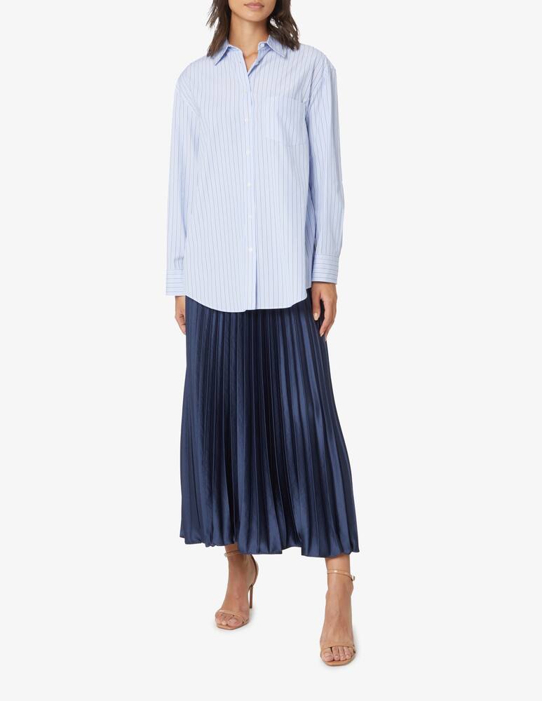 rinascente Weekend Max Mara Camicia rigata in cotone Mister - Azzurro