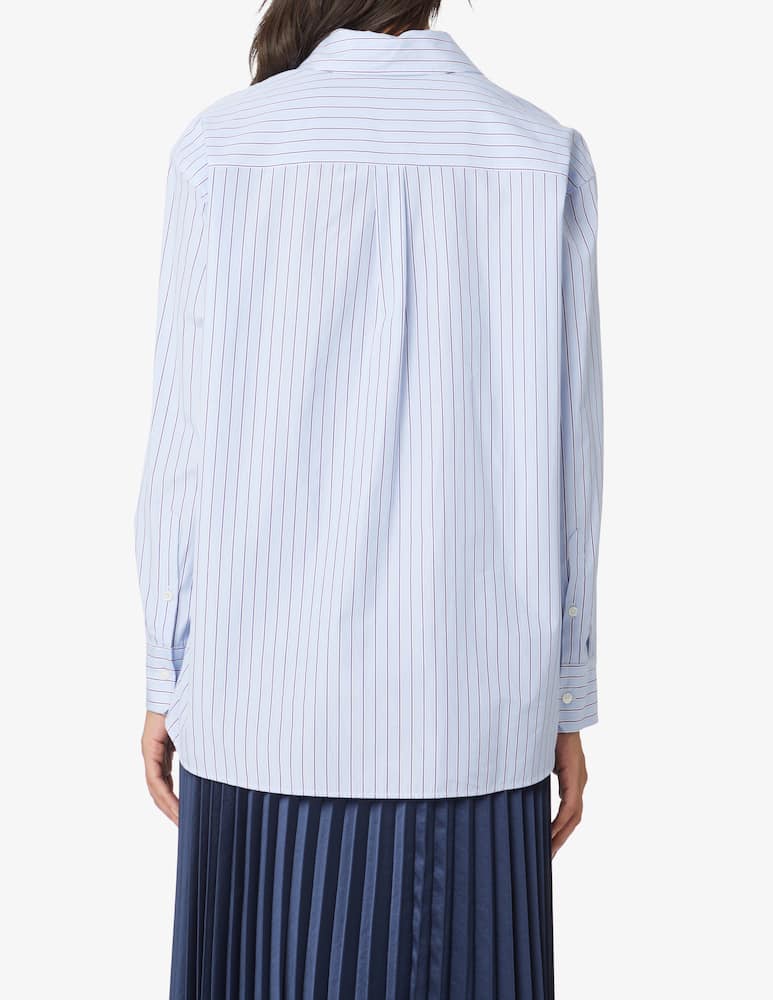 rinascente Weekend Max Mara Camicia rigata in cotone Mister - Azzurro