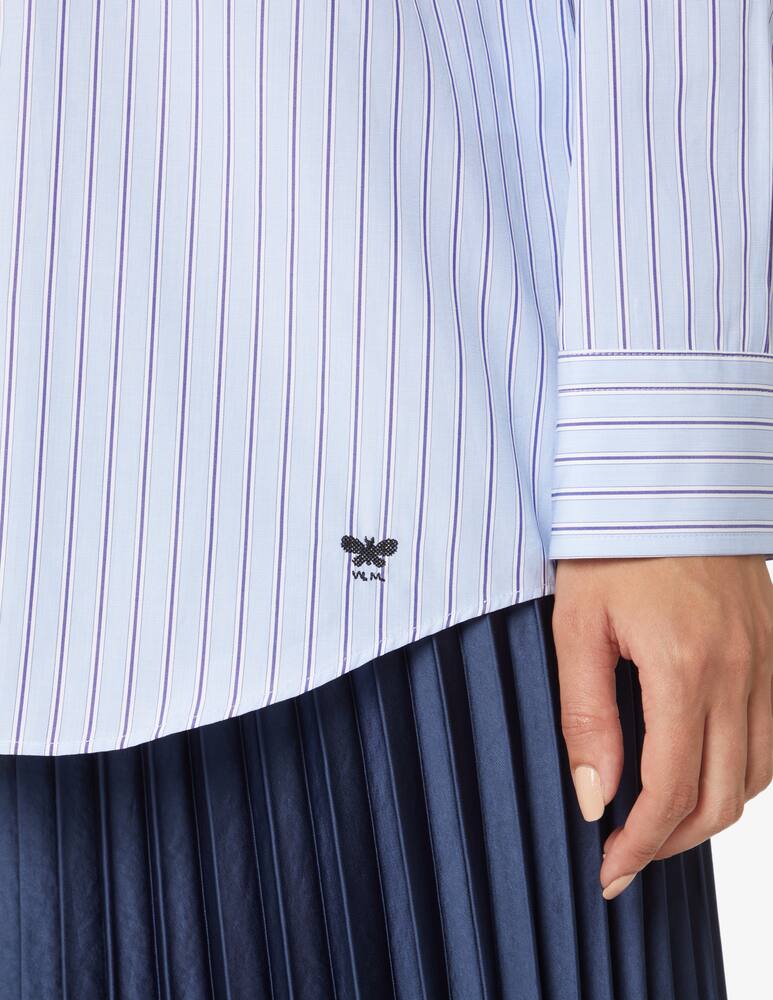 rinascente Weekend Max Mara Camicia rigata in cotone Mister - Azzurro