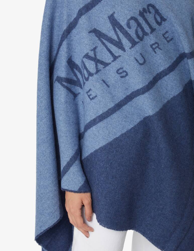 rinascente MM by MaxMara Oxford cloak with fringe - Light blue Max Mara