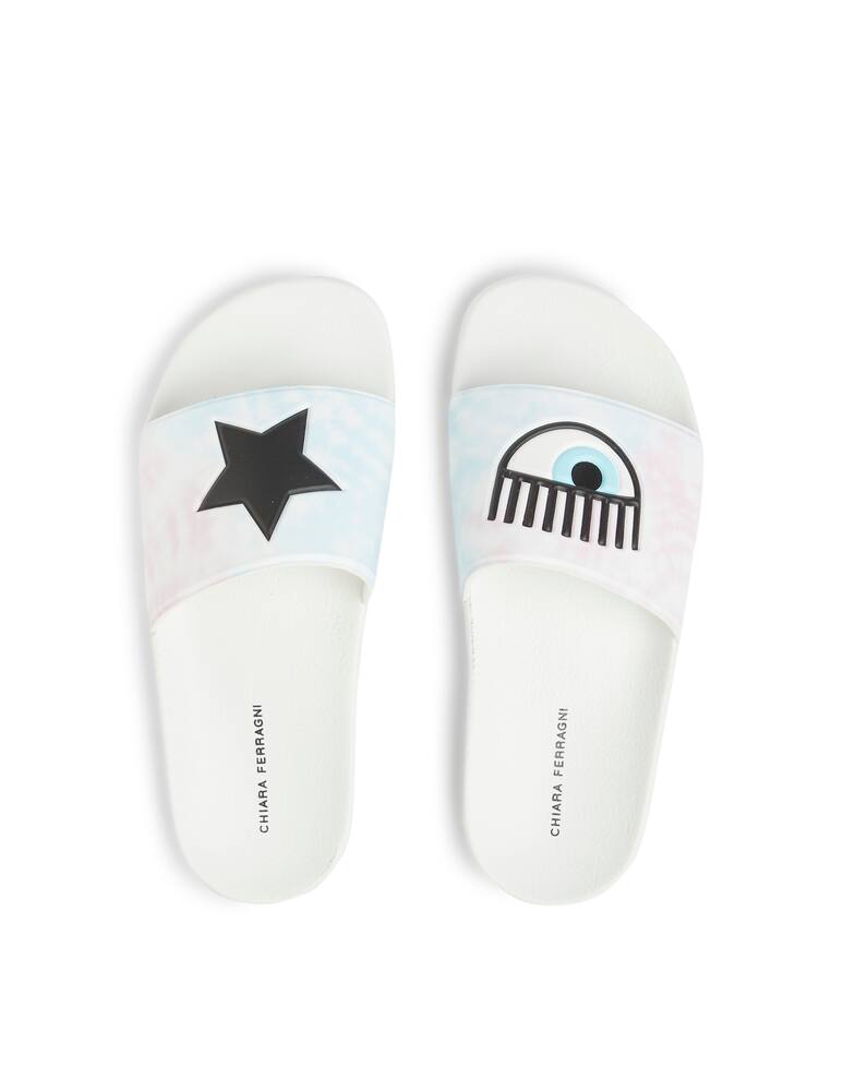 rinascente Chiara Ferragni Flat sandals eye and star - white