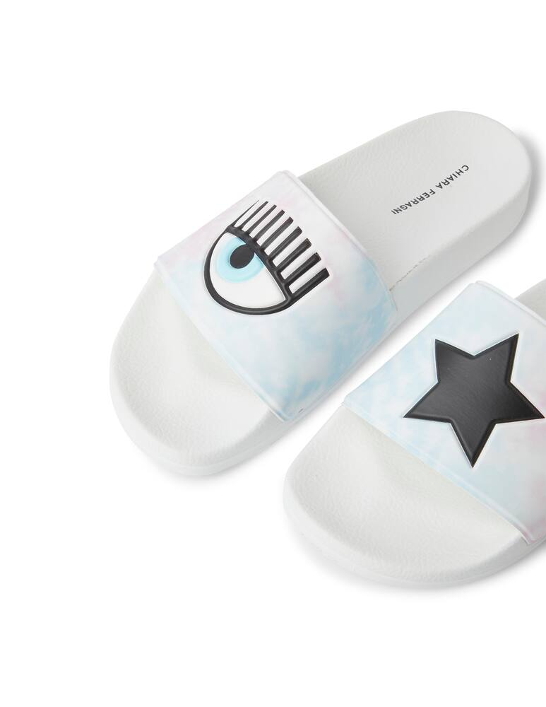 rinascente Chiara Ferragni Flat sandals eye and star - white