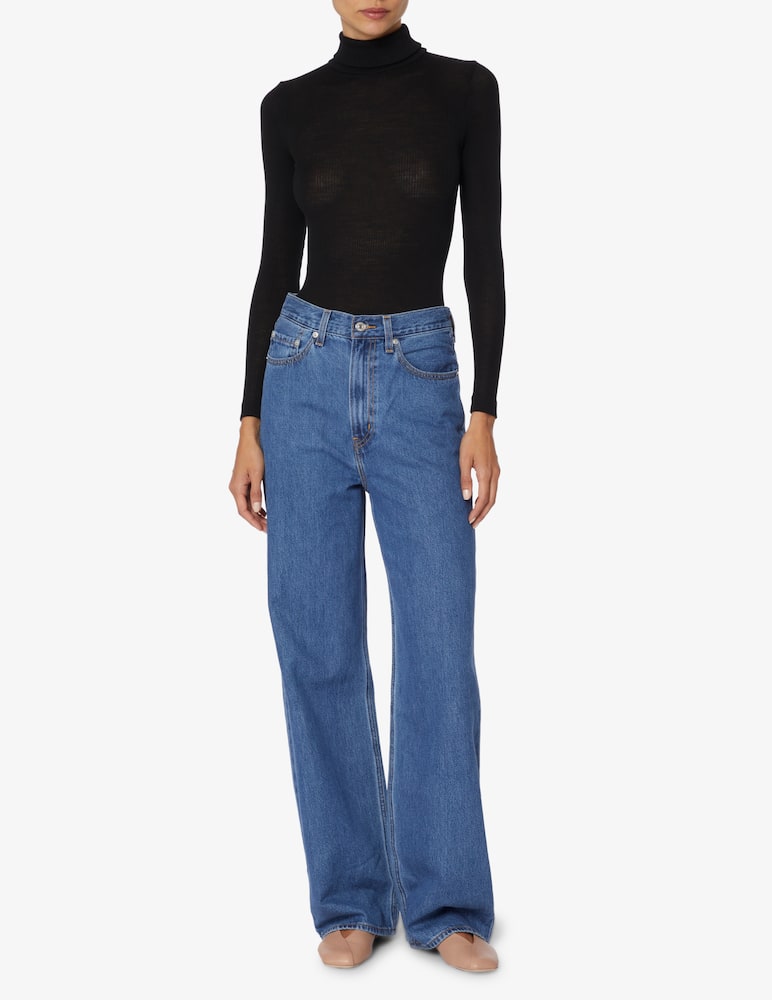 rinascente Lisanza Ribbed turtleneck body - Black