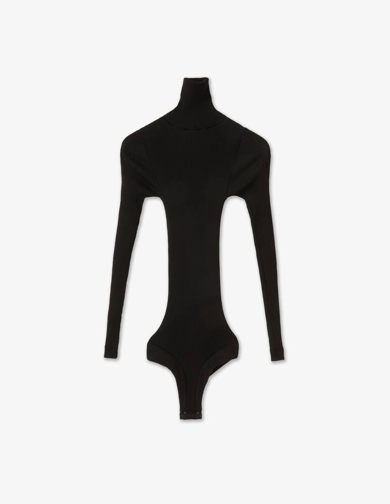 rinascente Lisanza Ribbed turtleneck body - Black