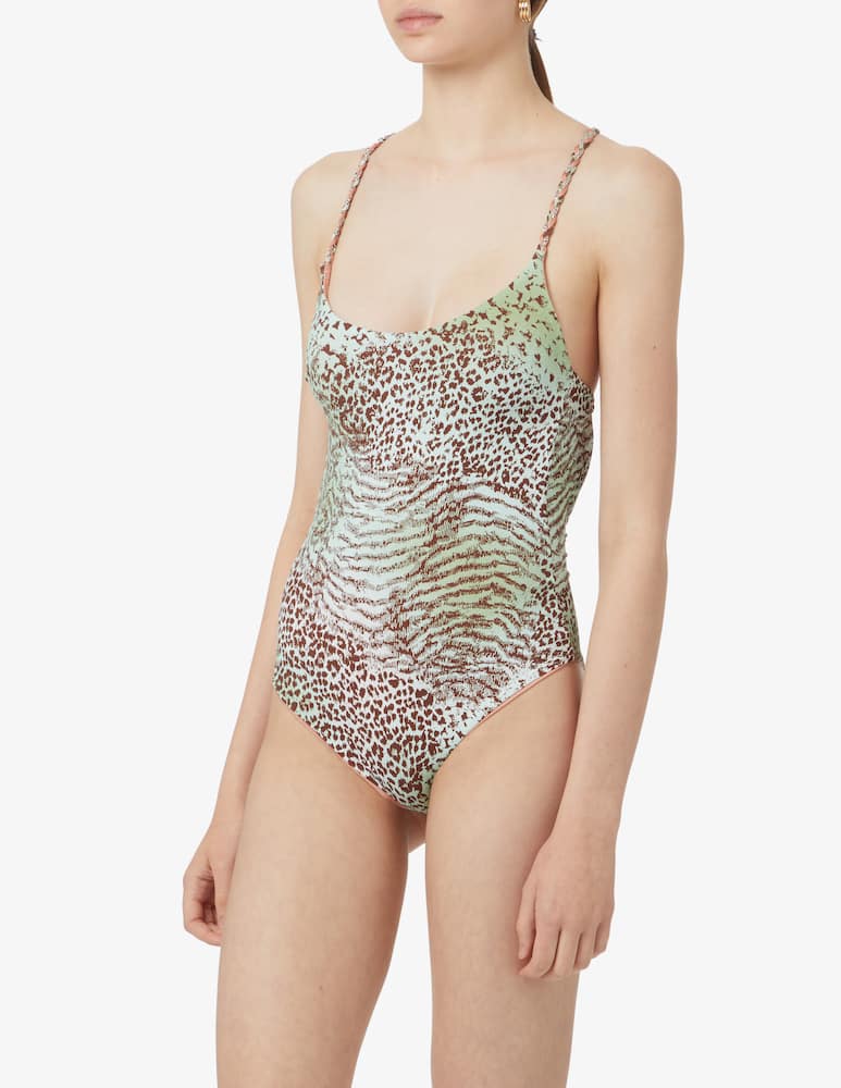 Amorissimo Venus one piece swimsuite with laces - green - picture 2 Amorissimo Venus one piece swimsuite with laces - green - picture 2
