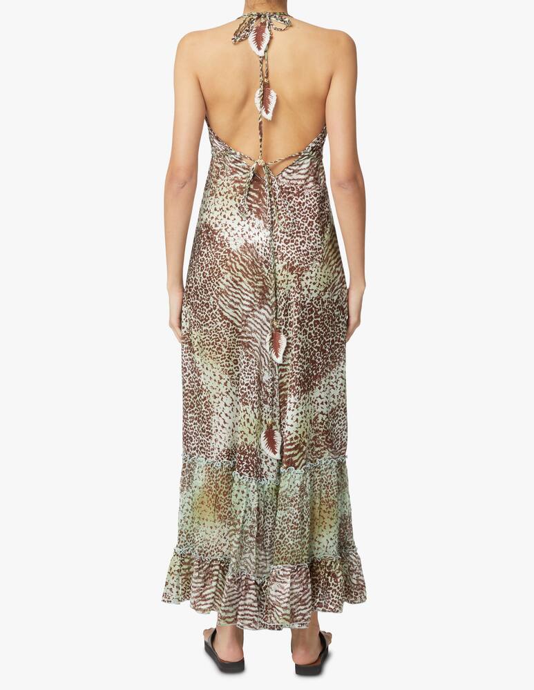 rinascente Amorissimo Abito copricostume maxi senza maniche cotone Lagoon - verde