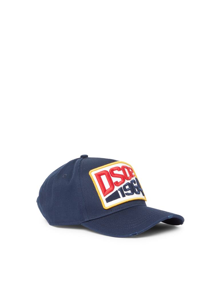 rinascente Dsquared2 Cappello da baseball 1964 dsq2 patch - blu