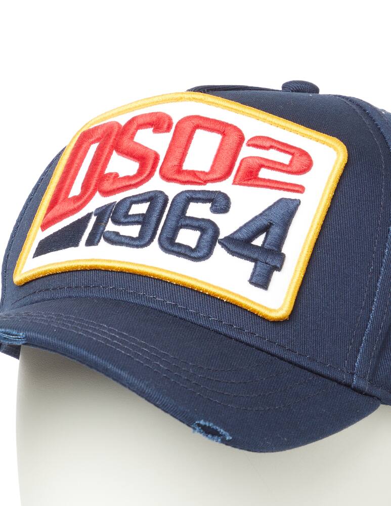 rinascente Dsquared2 Cappello da baseball 1964 dsq2 patch - blu