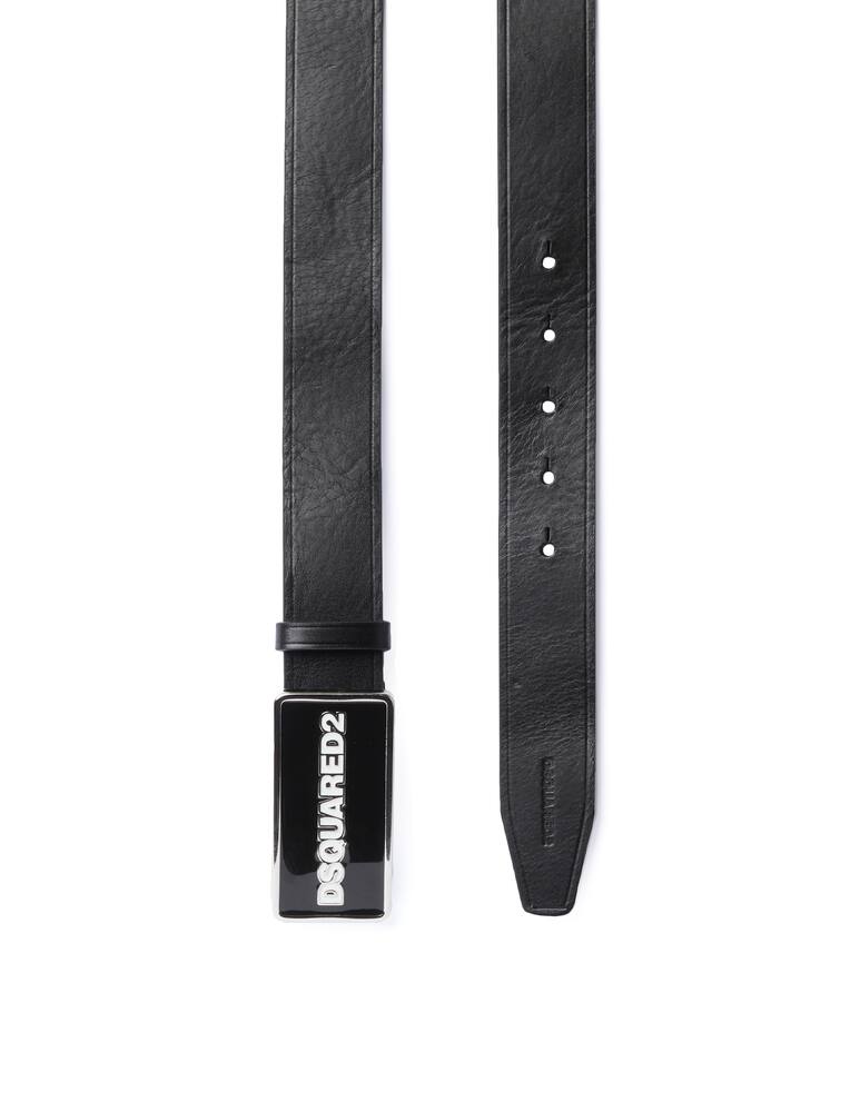 Dsquared2 Cintura in pelle con placca dsquared2 - nero - immagine 2 Dsquared2 Cintura in pelle con placca dsquared2 - nero - immagine 2