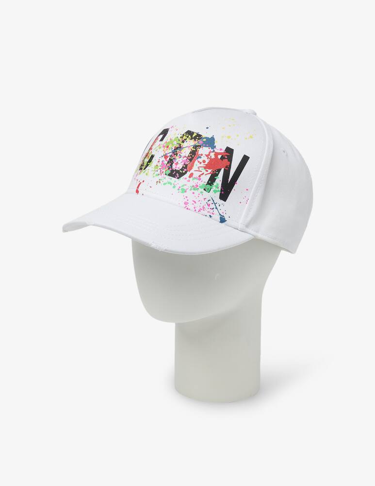 rinascente Dsquared2 Baseball logo splash cap - White