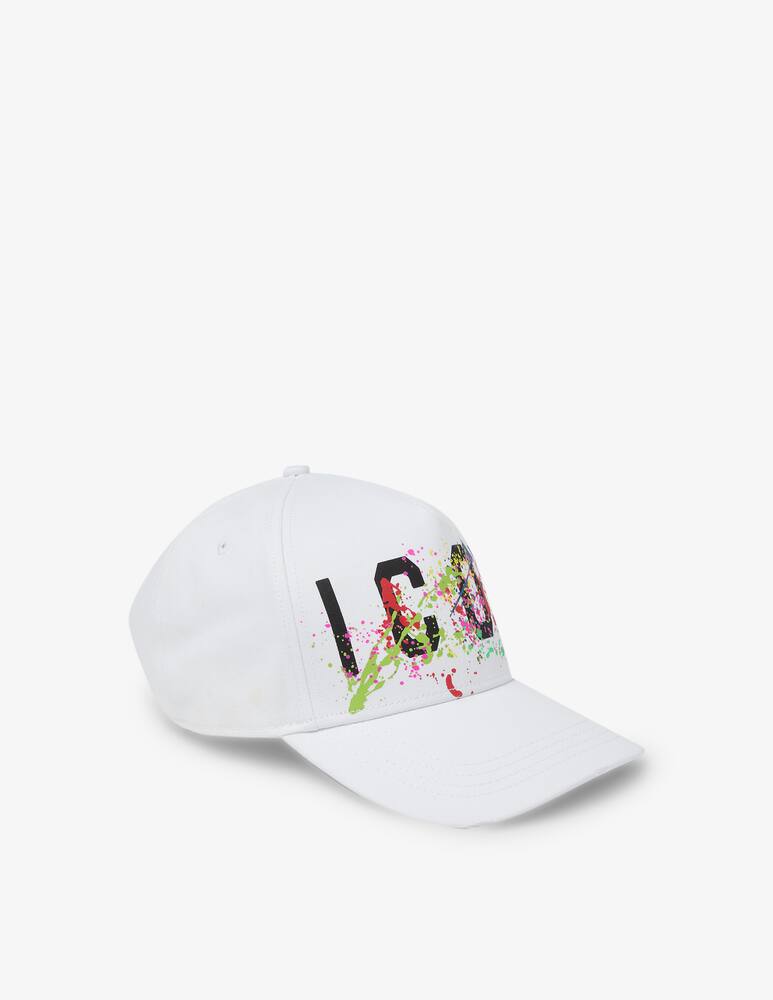 rinascente Dsquared2 Baseball logo splash cap - White