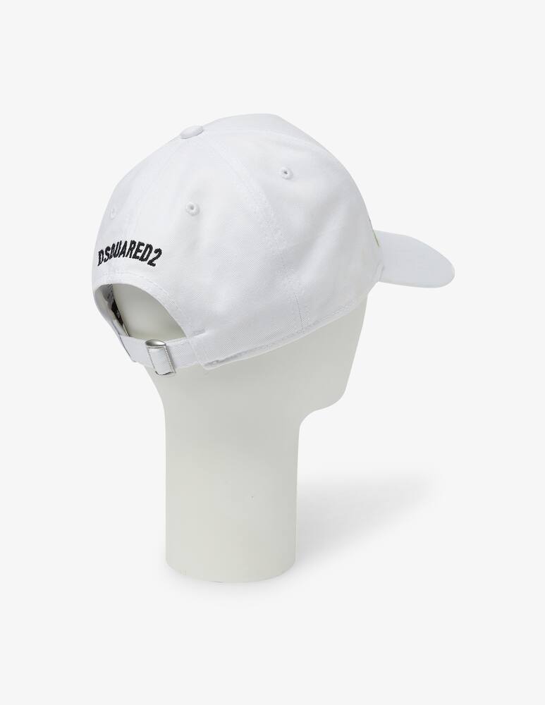 rinascente Dsquared2 Baseball logo splash cap - White