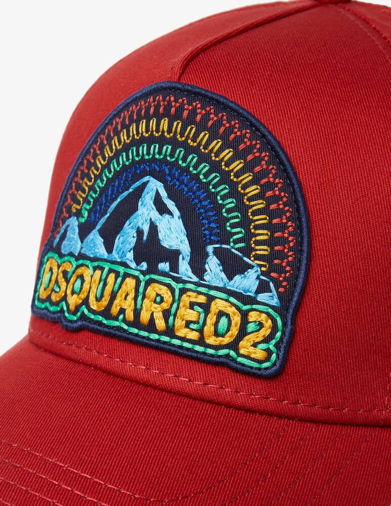 rinascente Dsquared2 Baseball rainbow cap - Red