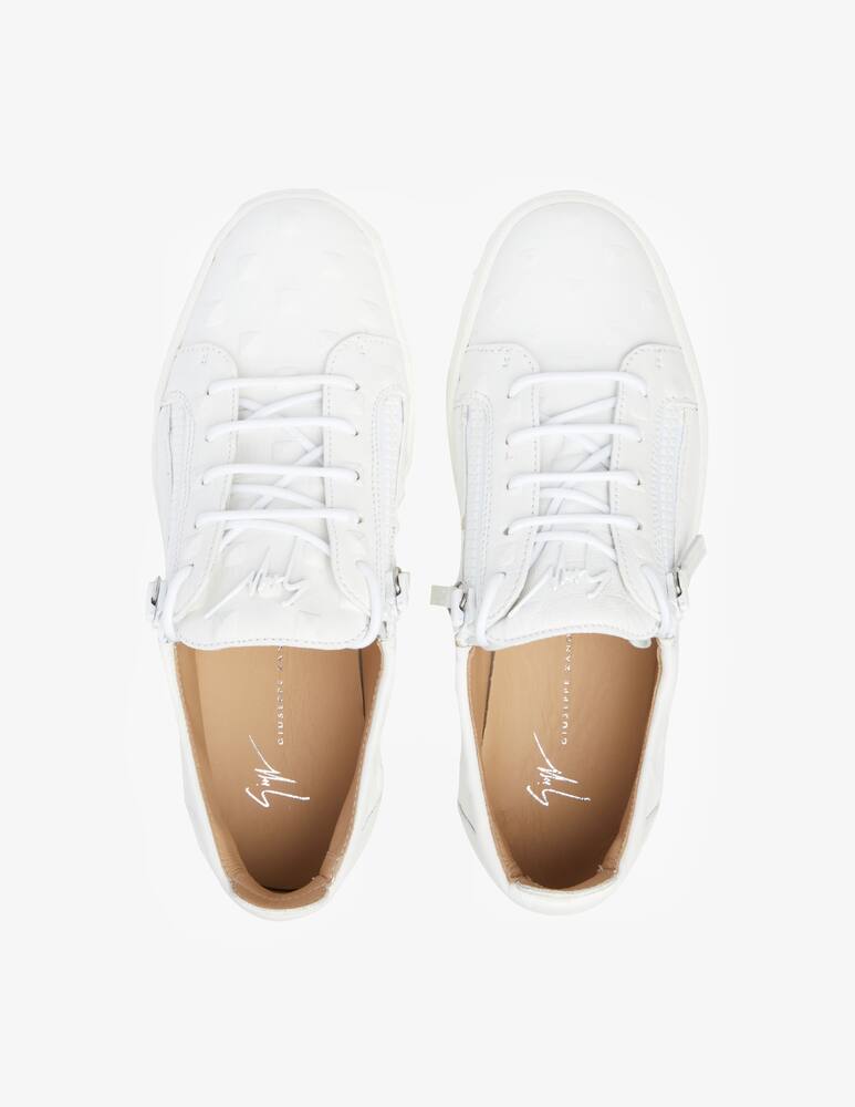 rinascente Giuseppe Zanotti Maylondon zip studs sneakers - white
