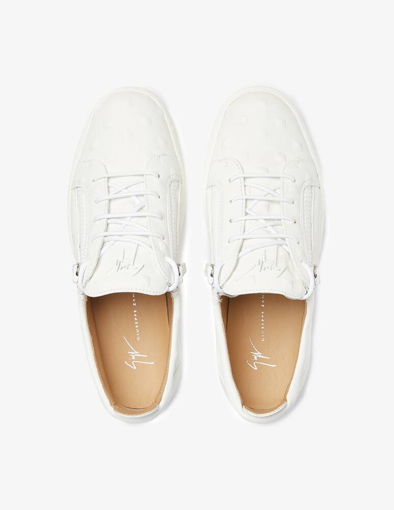 rinascente Giuseppe Zanotti Maylondon zip studs sneakers - white