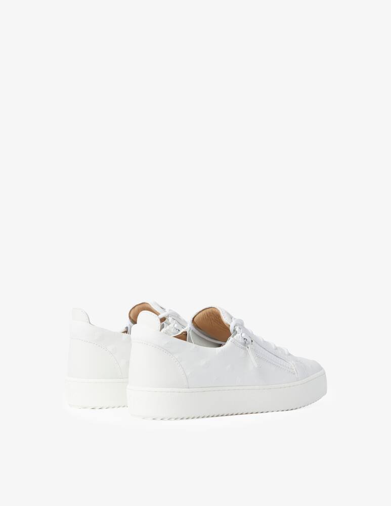rinascente Giuseppe Zanotti Maylondon zip studs sneakers - white