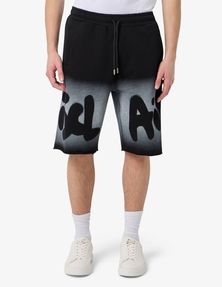 rinascente Disclaimer Fleece bermuda with gradient logo