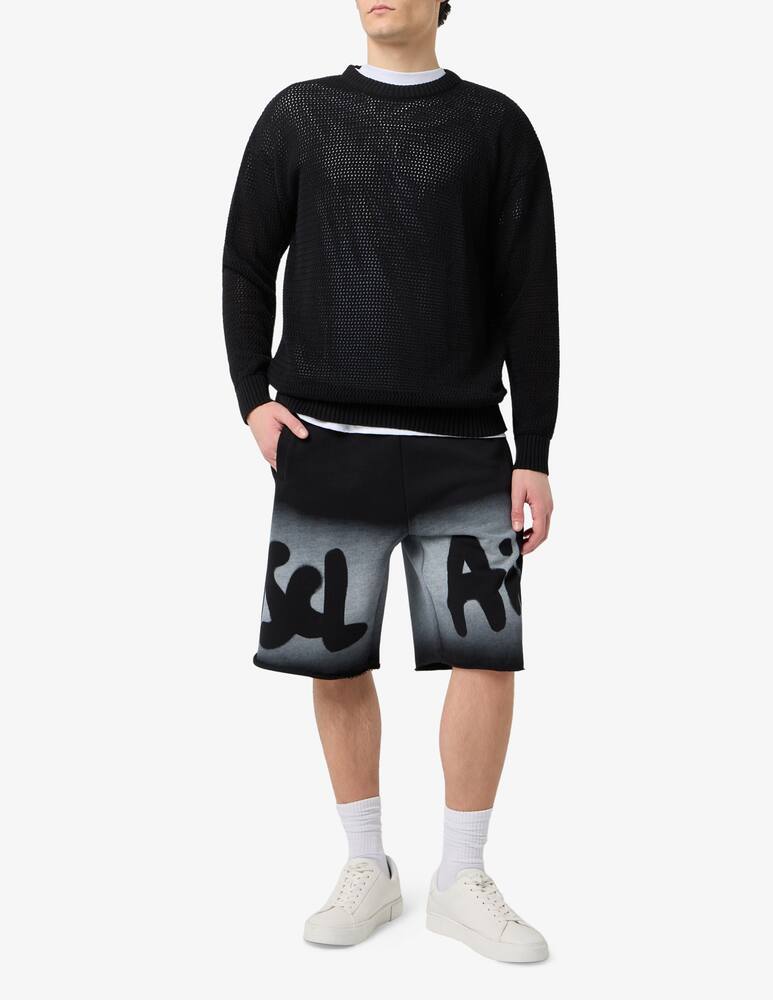 rinascente Disclaimer Fleece bermuda with gradient logo