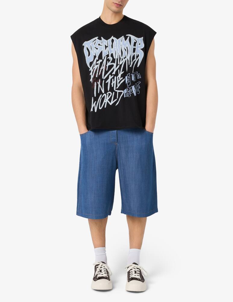 Disclaimer Sleeveless jersey logo t-shirt - picture 2