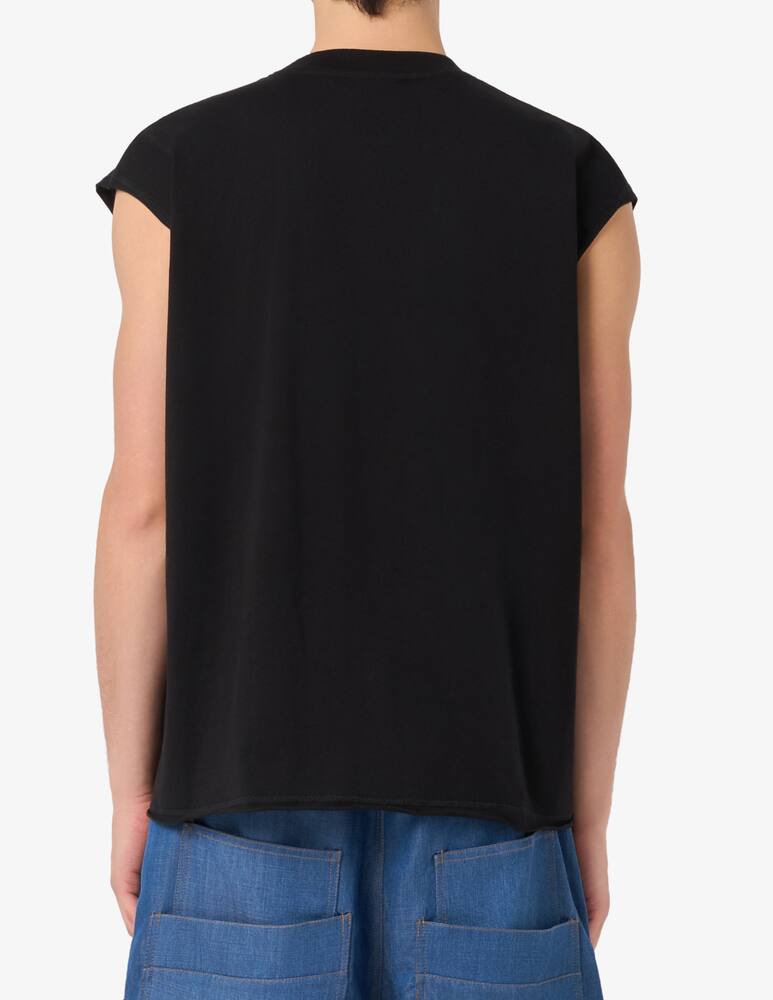 rinascente Disclaimer Sleeveless jersey logo t-shirt