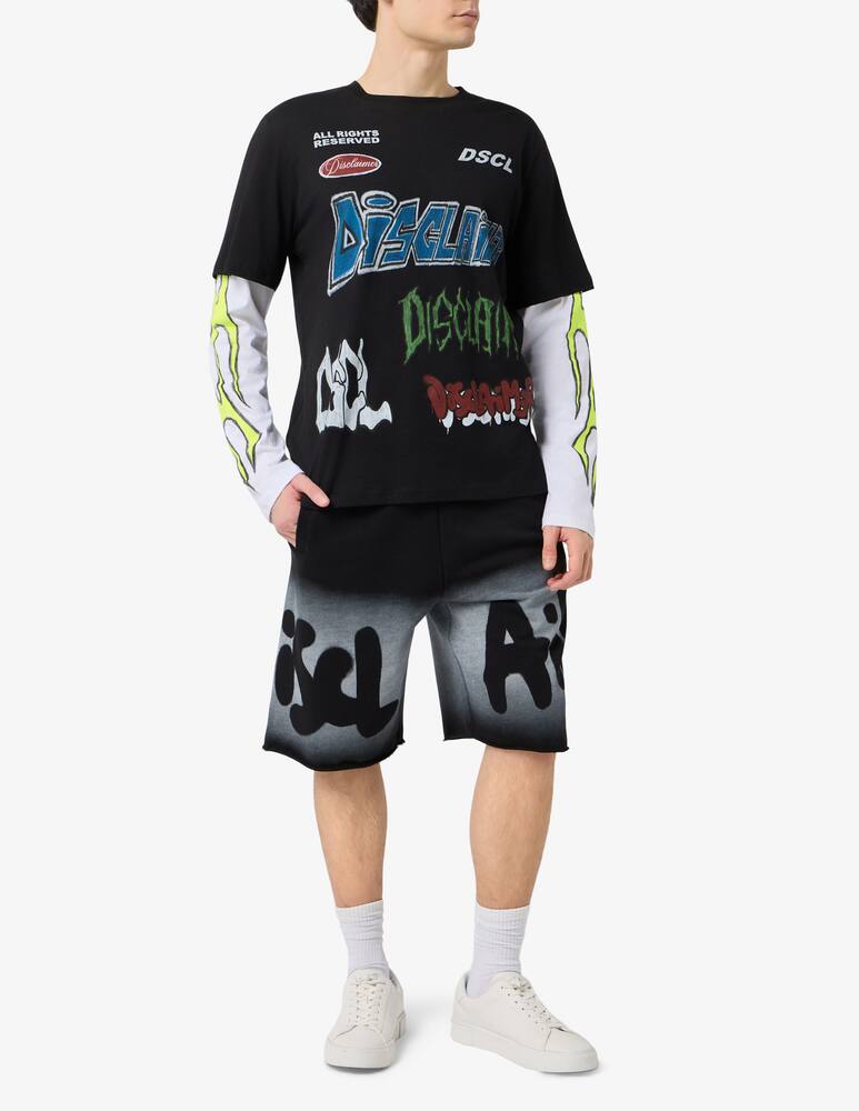 rinascente Disclaimer Layered print long sleeve t-shirt