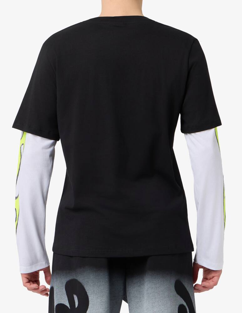rinascente Disclaimer Layered print long sleeve t-shirt