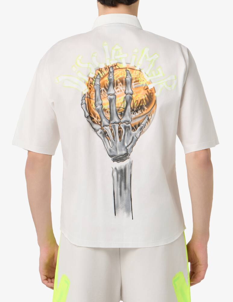 Disclaimer Camicia in cotone popeline stampa basket back - immagine 3 Disclaimer Camicia in cotone popeline stampa basket back - immagine 3