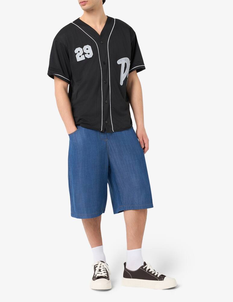 rinascente Disclaimer Mesh baseball shirt