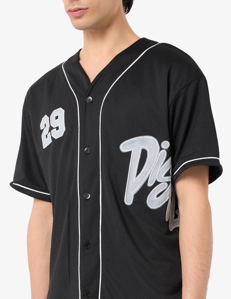 rinascente Disclaimer Mesh baseball shirt