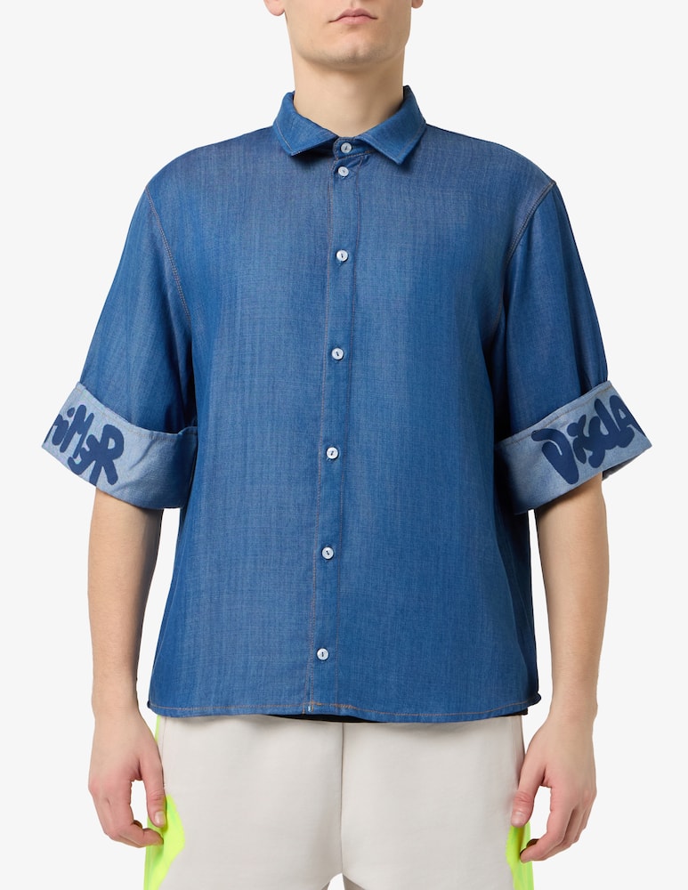 rinascente Disclaimer Camicia manica corta in gabardine