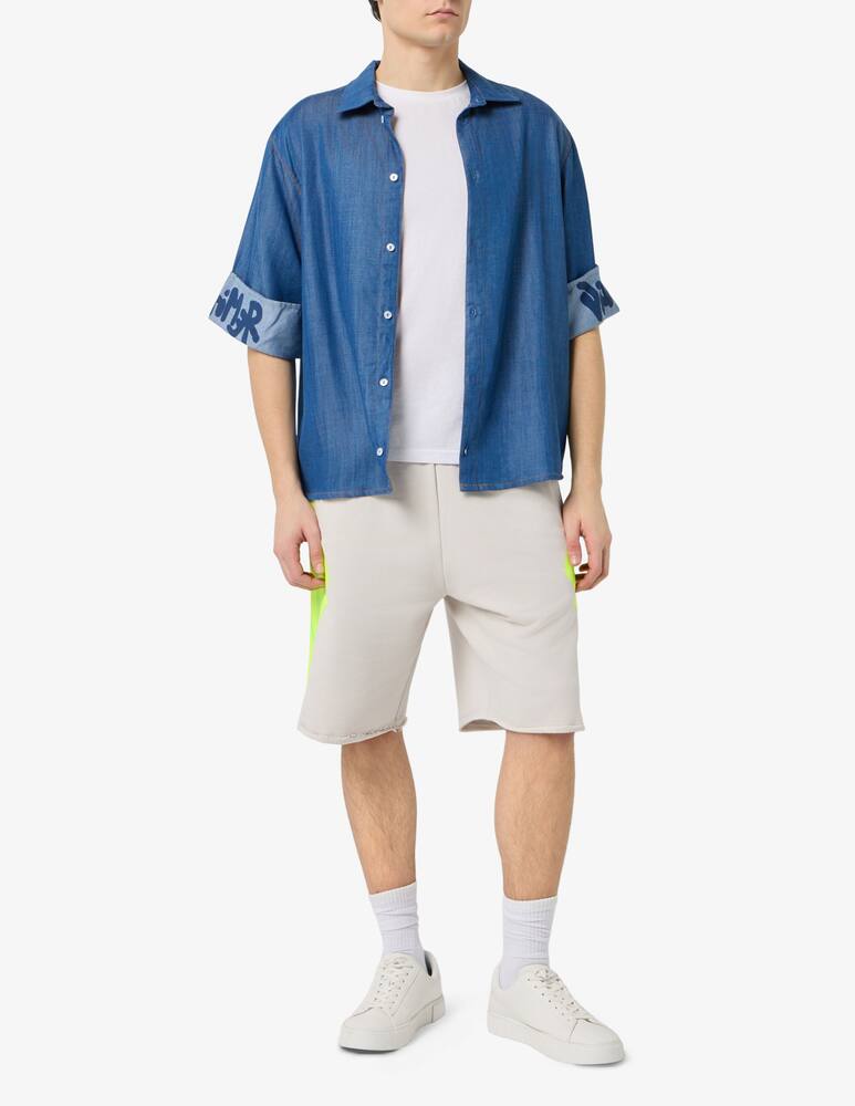 rinascente Disclaimer Camicia manica corta in gabardine