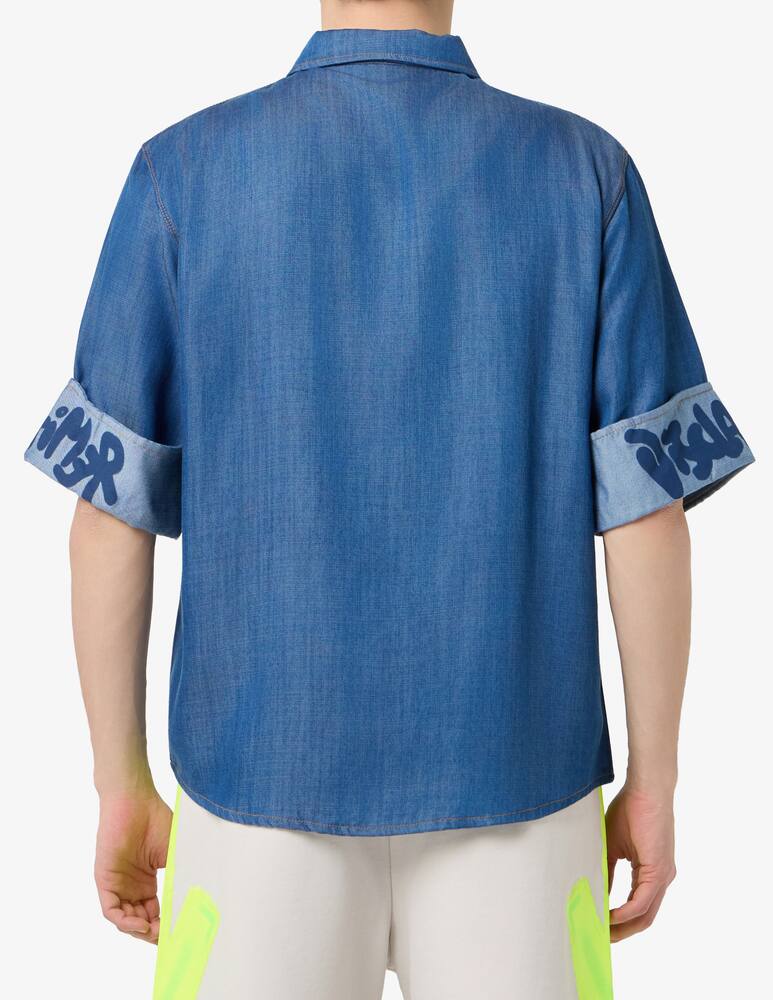 rinascente Disclaimer Camicia manica corta in gabardine