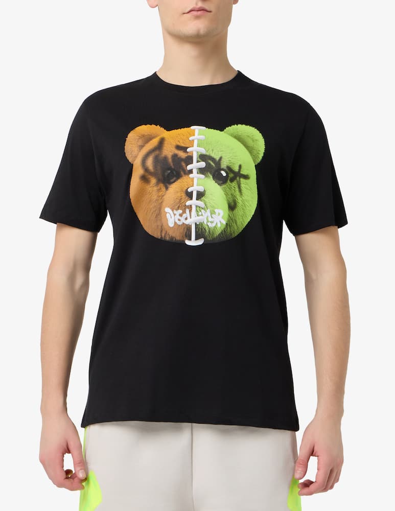 rinascente Disclaimer T-shirt in cotone jersey con orsetto