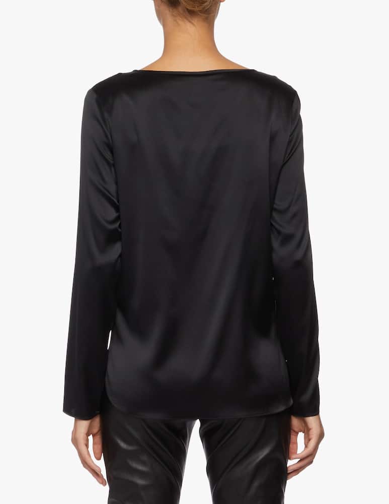 MM by MaxMara Blusa manica lunga in raso di seta Moldava Max Mara - immagine 4 MM by MaxMara Blusa manica lunga in raso di seta Moldava Max Mara - immagine 4