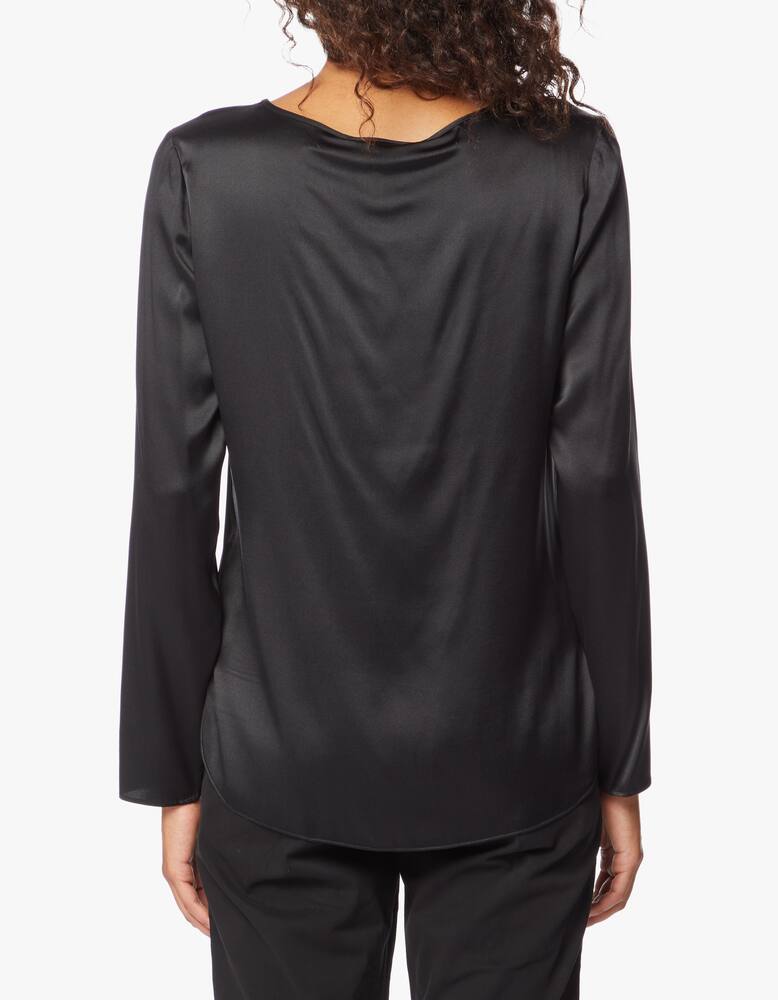 rinascente MM Blusa manica lunga in raso di seta Moldava