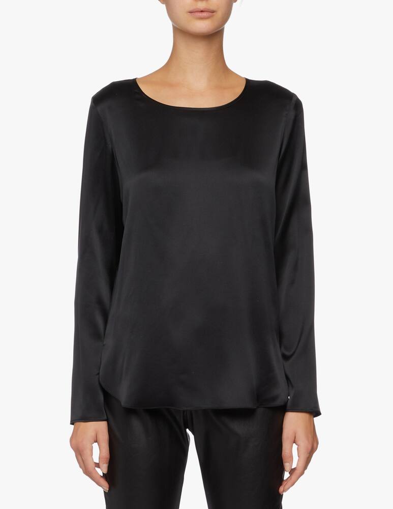 rinascente MM Blusa manica lunga in raso di seta Moldava
