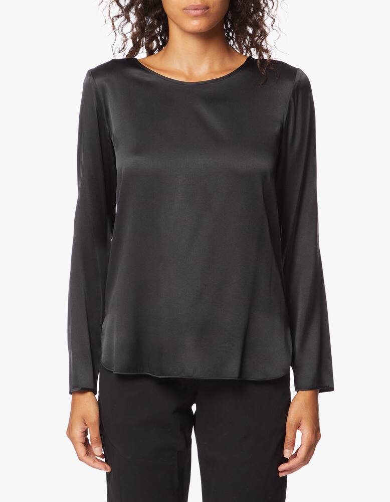 rinascente MM Blusa manica lunga in raso di seta Moldava