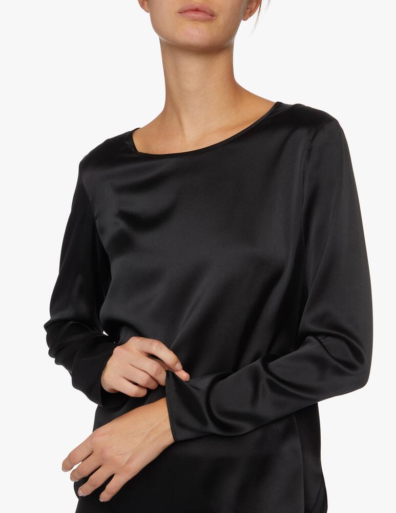 rinascente MM Blusa manica lunga in raso di seta Moldava