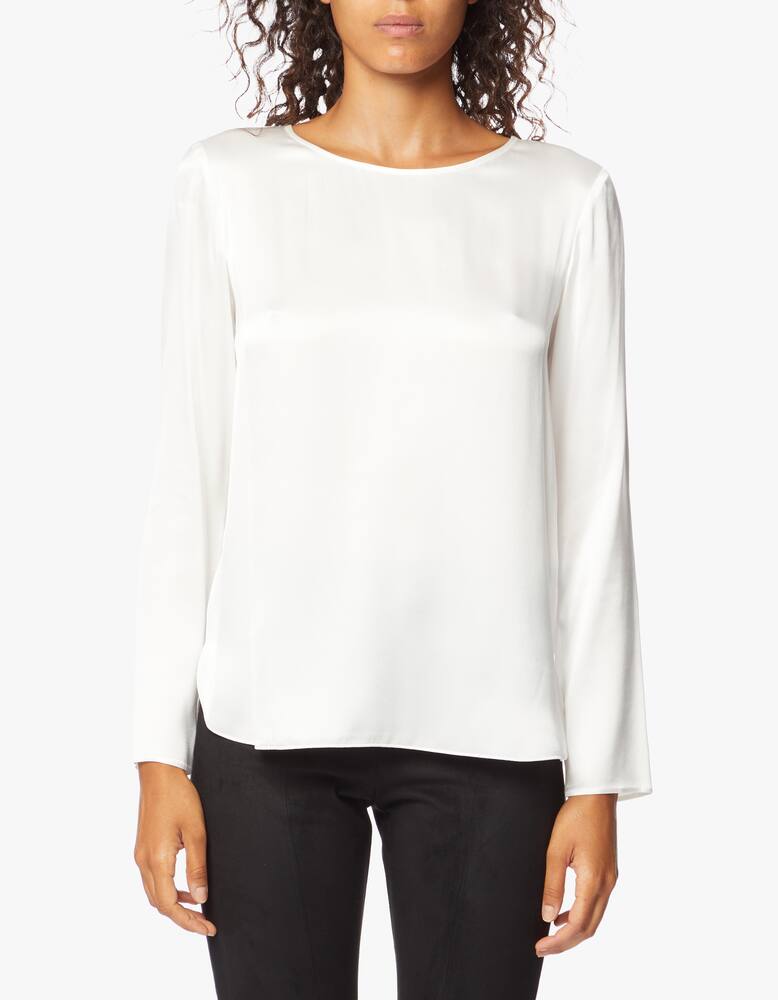 rinascente MM Blusa manica lunga in raso di seta Moldava Max Mara