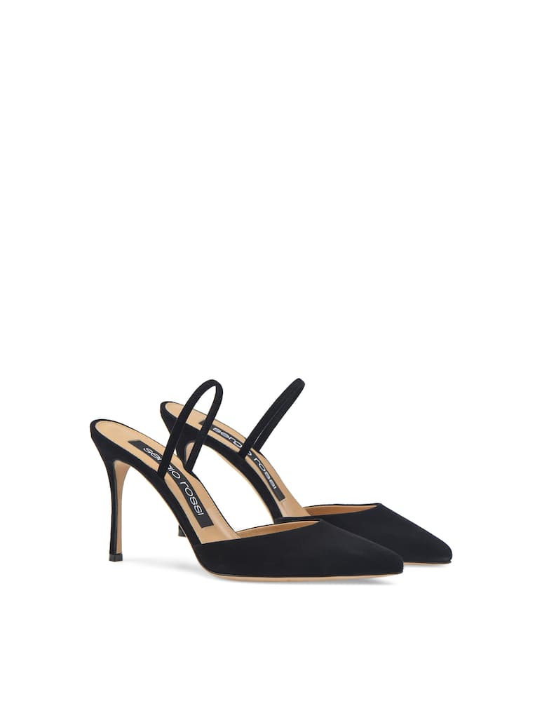 Sergio Rossi Leather Godiva slinbacks - picture 2