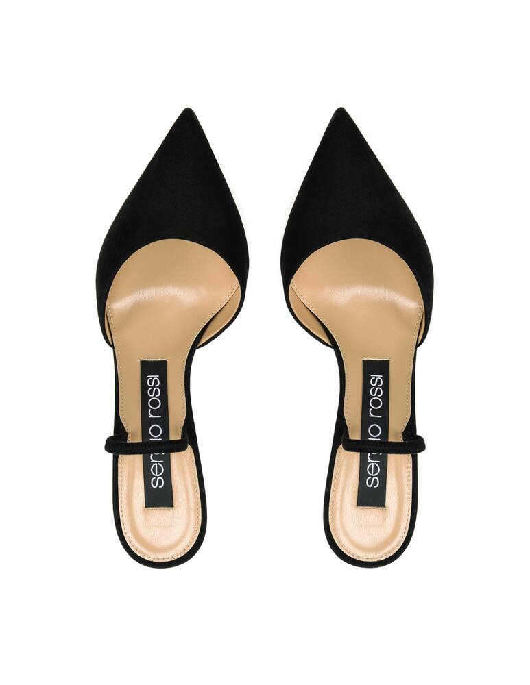 Sergio Rossi Leather Godiva slinbacks - picture 4
