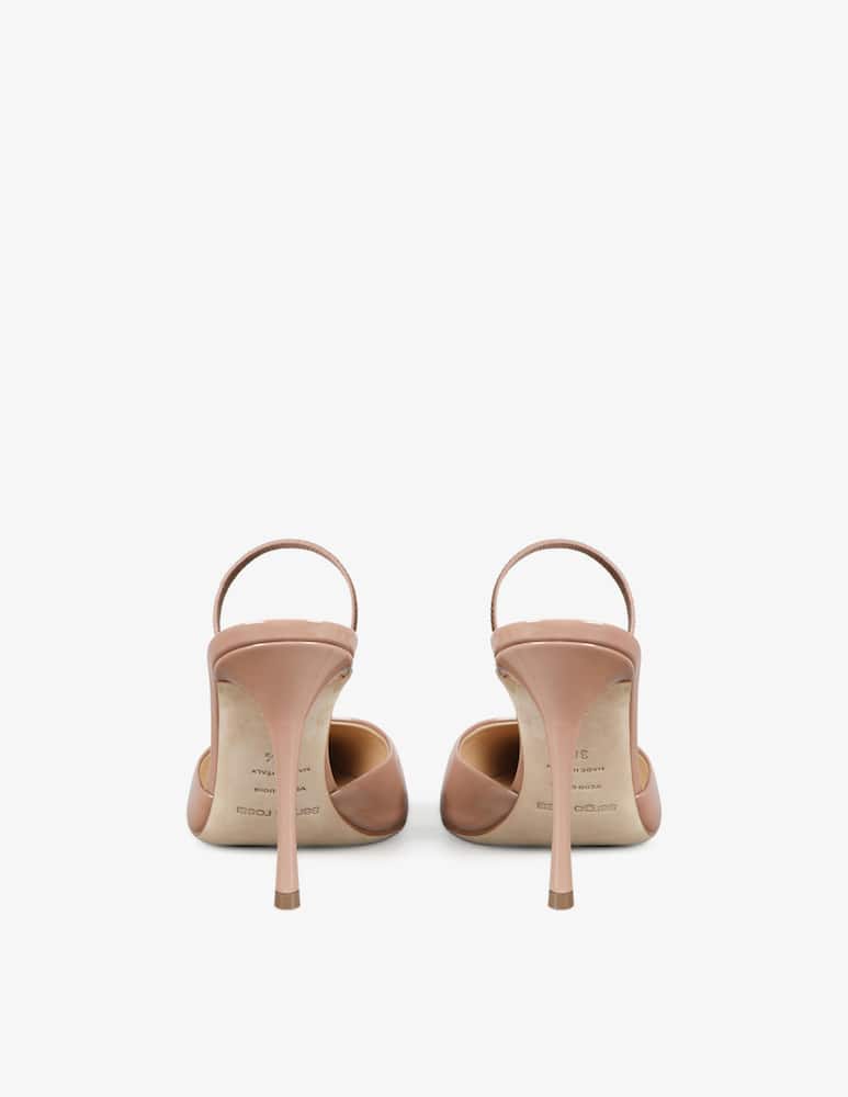 rinascente Sergio Rossi Leather Godiva slinbacks