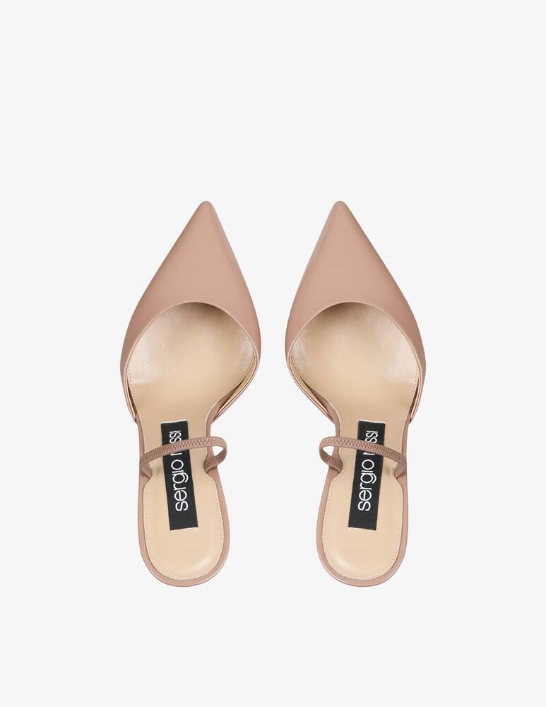 rinascente Sergio Rossi Leather Godiva slinbacks