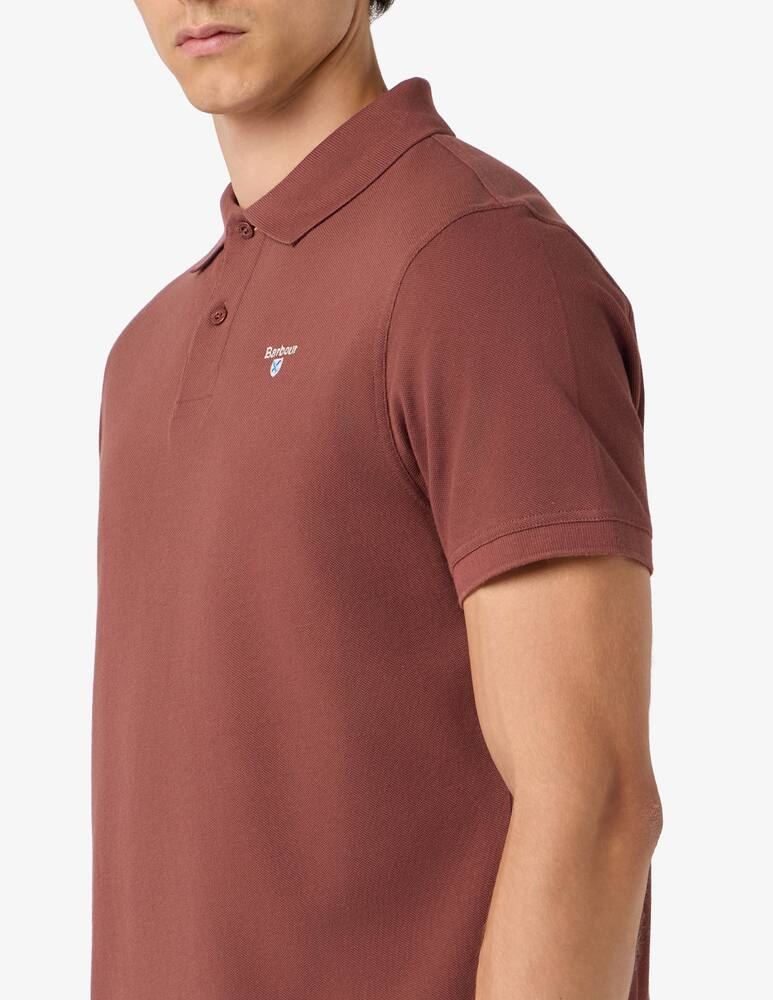 rinascente Barbour Piqué polo shirt with tartan 