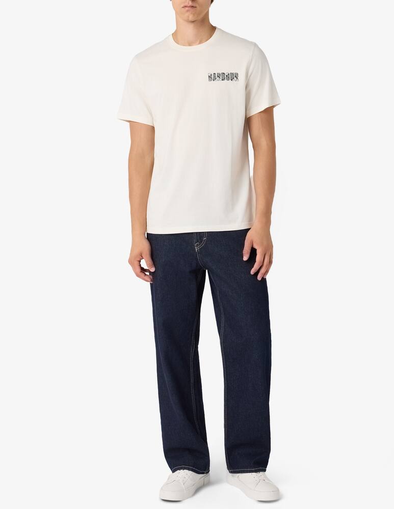 rinascente Barbour Birdsall tartan logo t-shirt