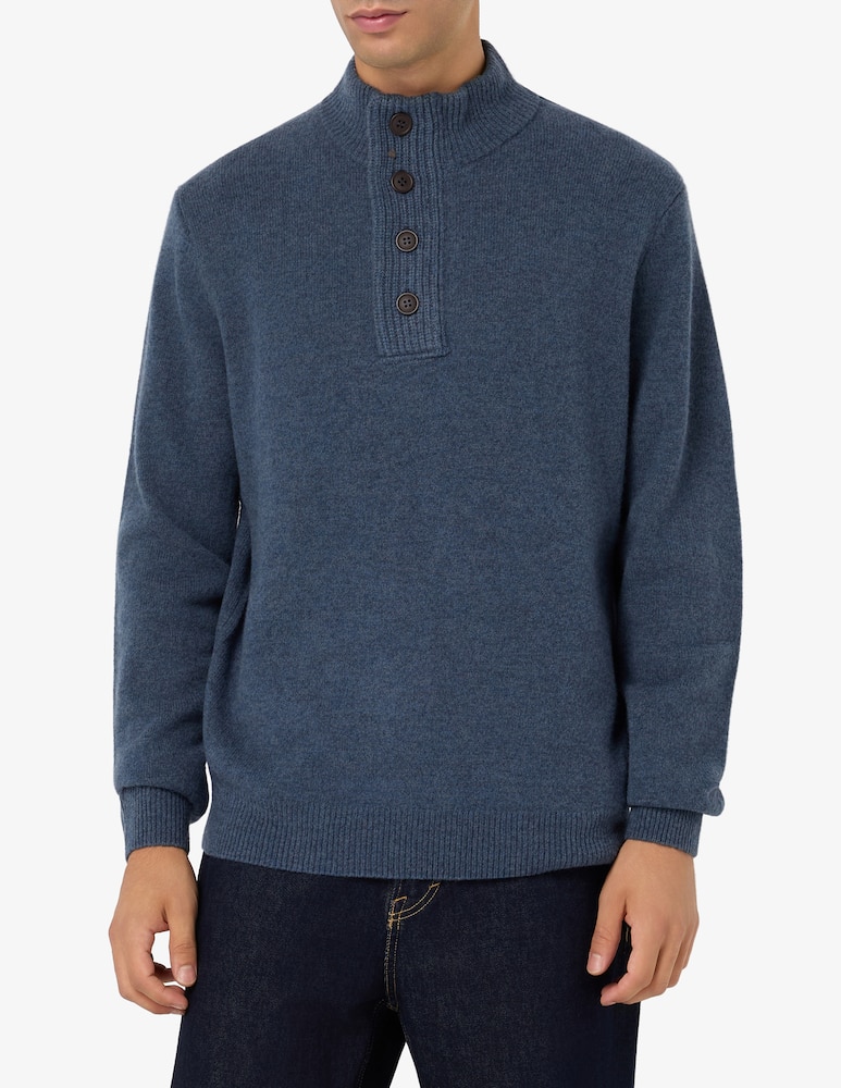 Barbour Maglia con bottoni e toppa in lana - immagine 1 Barbour Maglia con bottoni e toppa in lana - immagine 1
